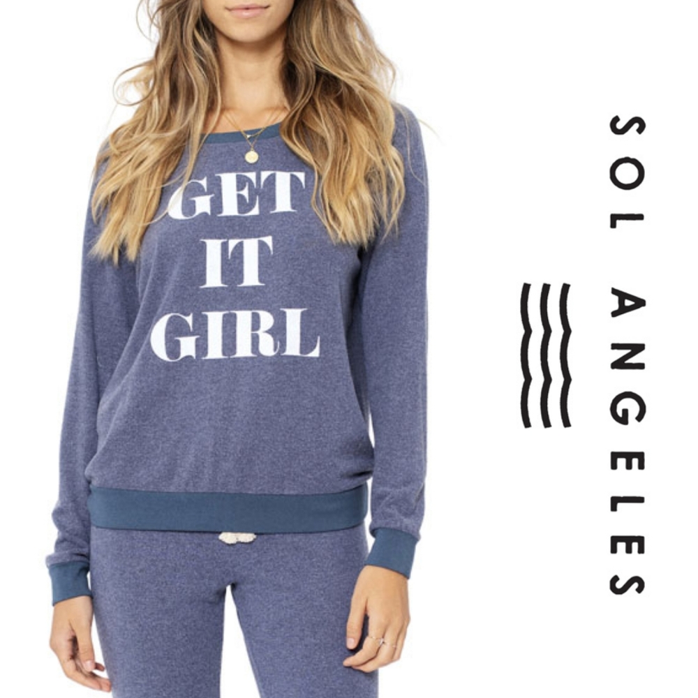 NWT Sol Angeles Get It Girl lakeside sweatshirt XS